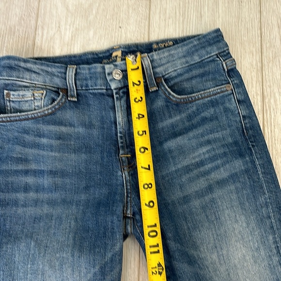 7 For All Mankind The Ankle Skinny blue Jeans size 27 - Picture 11 of 13
